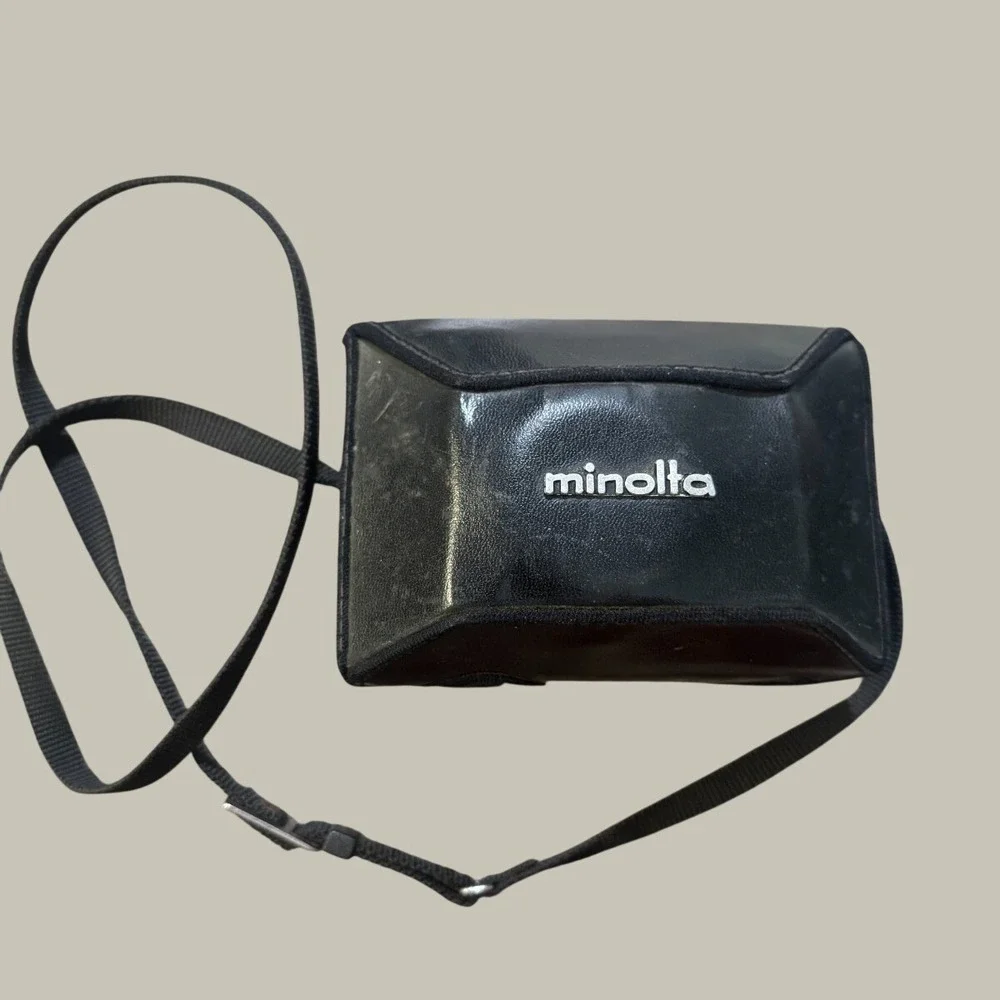 Minolta Hi-Matic AF 35mm Film Camera Rokkor 38mm f/2.8 w/ Case Untested